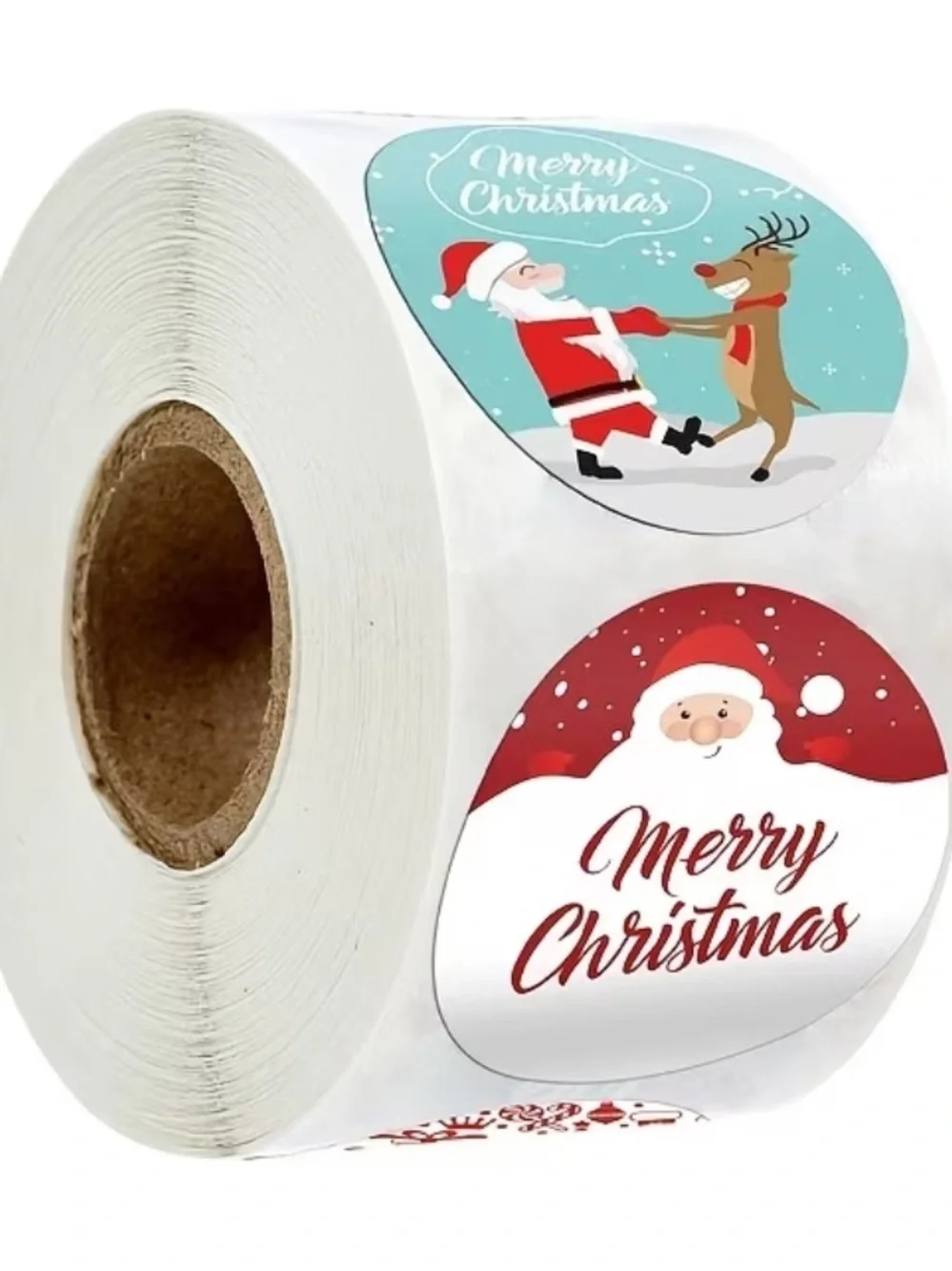 New Festive Holiday Merry Christmas Thank you Sticker Labels 500 ct